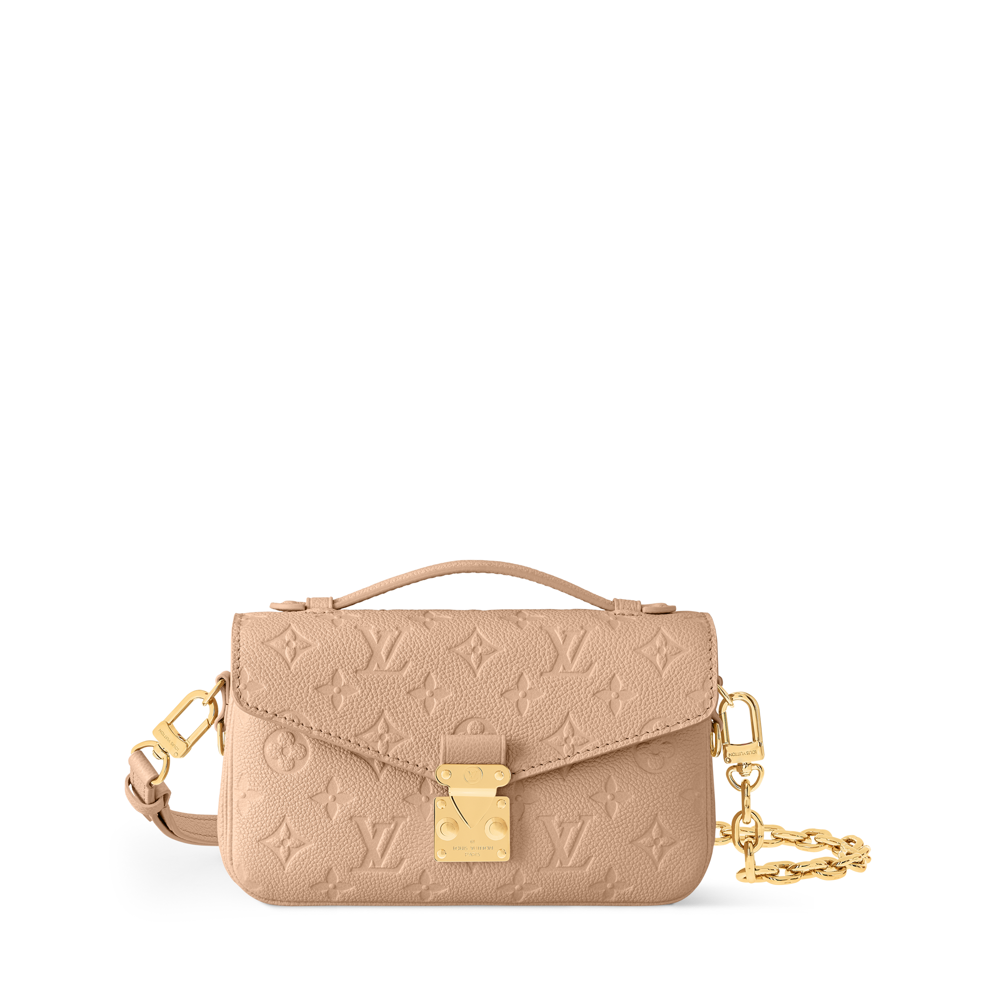 Bolsa Pochette Métis East West Couro Monogram Empreinte - Bolsas